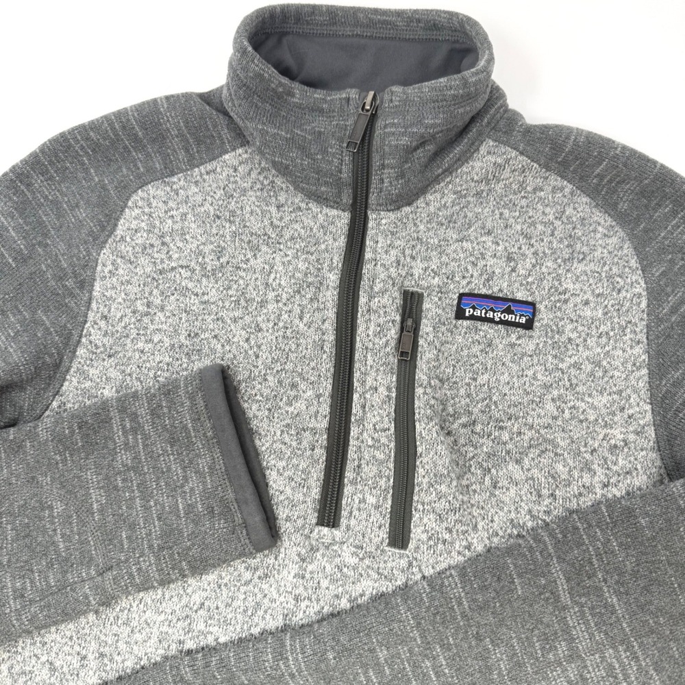 Patagonia Better Sweater 1/4 Zip Fleece Pullover Mens Small Grey 25522 FA17